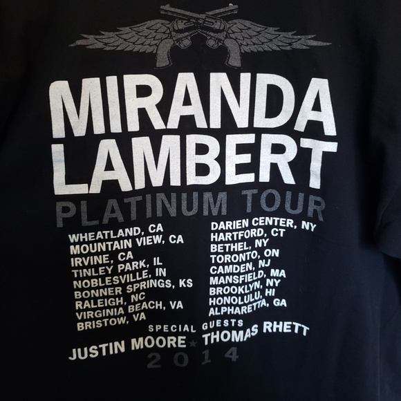 Miranda Lambert Platinum Tour 2014 Graphic T-Shirt - Picture 5 of 5